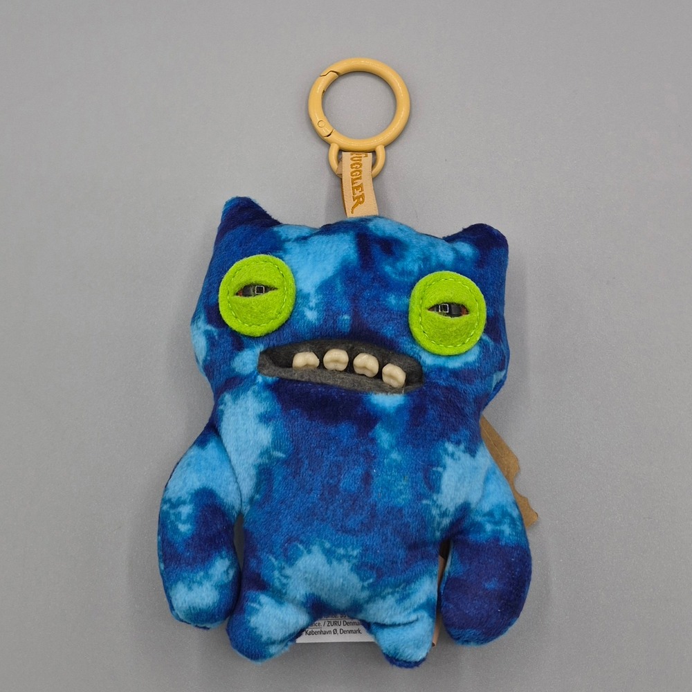Zuru Fuggler Funny Ugly Monster Bag Cilp Blue Tie‎ Dye Sasquoosh Plush 15760B